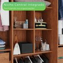 Ver mais imagens de Guarda-roupa Casal 6 Portas 4 Gavetas com Espelho com Pés Atlanta 100% MDF