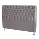Ver imagem 2 de Cabeceira de Cama Box Londres King 195 Cm Suede Botão de Strass Prata Eli Móveis e Decoração