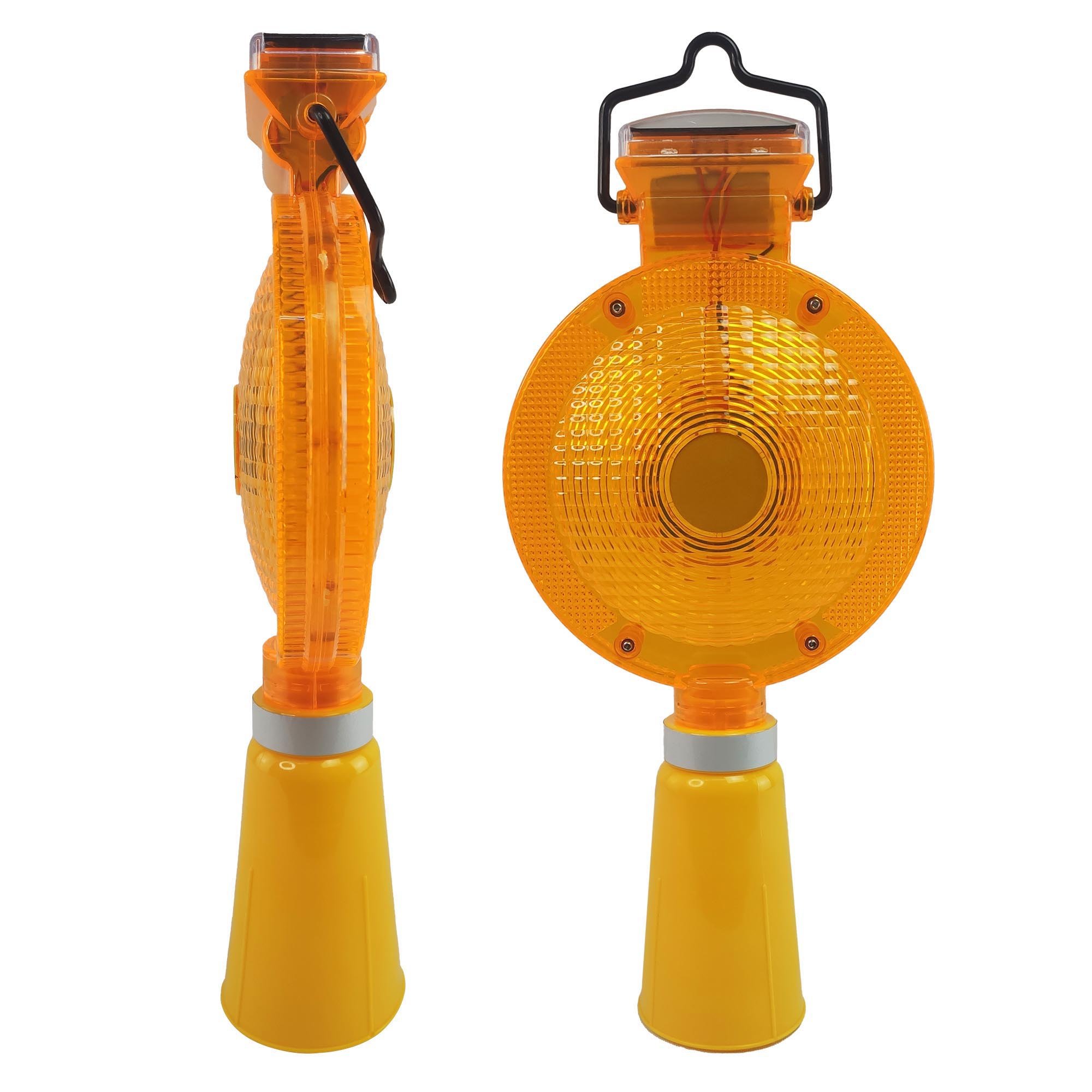 Sinalizador Solar Viário para Cone Obra Luz Solar Automático Sinalização Led Energia Solar Chuva Est - 1