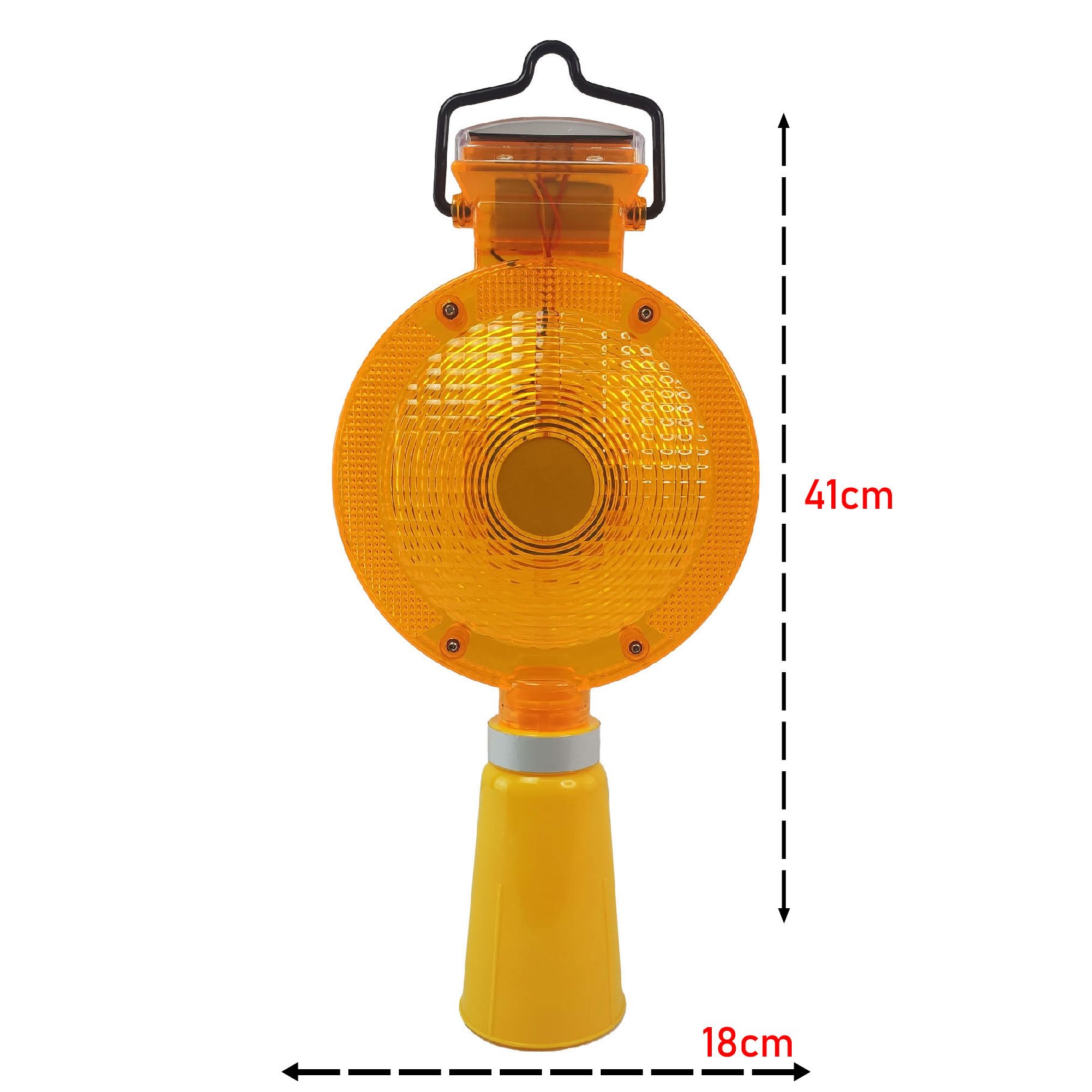 Sinalizador Solar Viário para Cone Obra Luz Solar Automático Sinalização Led Energia Solar Chuva Est - 2