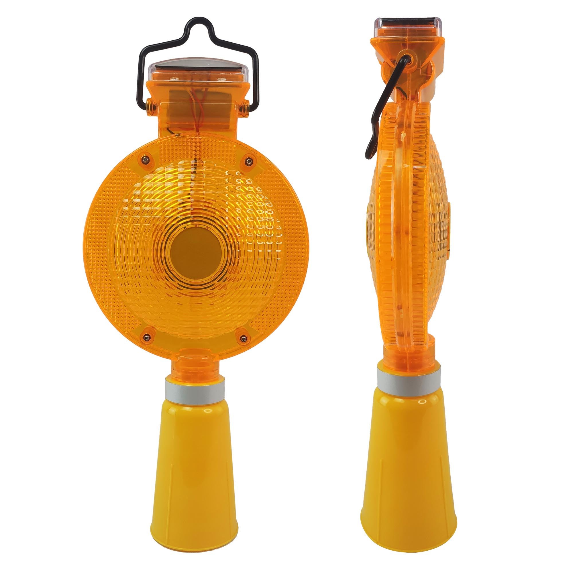 Sinalizador Solar Viário para Cone Obra Luz Solar Automático Sinalização Led Energia Solar Chuva Est - 6