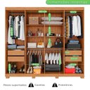 Ver imagem 7 de Guarda-roupa Casal 8 Portas 4 Gavetas com Pés Montreal 100% MDF