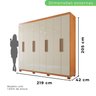 Guarda-roupa Casal 8 Portas 4 Gavetas com Pés Montreal 100% MDF - 4