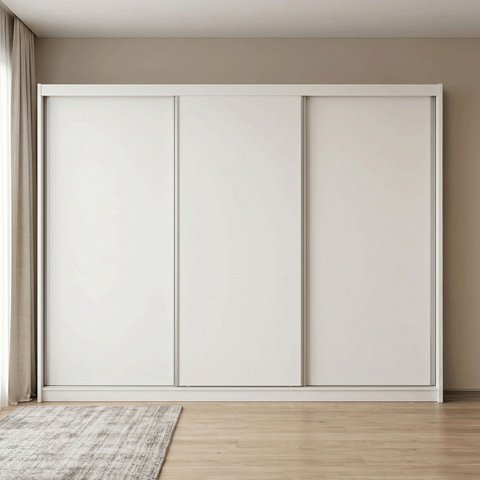 Guarda-Roupa Grande Casal 3 Portas de Correr e 6 Gavetas Vit