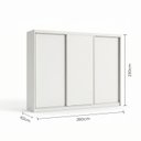Ver imagem 3 de Guarda-Roupa Grande Casal 3 Portas de Correr e 6 Gavetas Vit