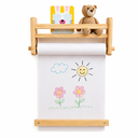 Ver imagem 1 de Porta Bobina Lousa de Madeira Infantil com Prateleira + Bobina de Papel