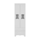 Ver imagem 7 de Guarda-roupa Infantil 62cm 2 Portas com Vidro e 2 Gavetas Ternura Multimóveis Mp4476 Branco