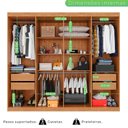 Ver imagem 6 de Guarda-roupa Casal 8 Portas 4 Gavetas com Espelho Montreal 100% MDF