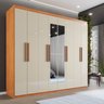 Guarda-roupa Casal 8 Portas 4 Gavetas com Espelho Montreal 100% MDF - 1
