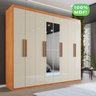 Guarda-roupa Casal 8 Portas 4 Gavetas com Espelho Montreal 100% MDF - 8
