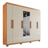 Guarda-roupa Casal 8 Portas 4 Gavetas com Espelho com Pés Montreal 100% MDF - 3