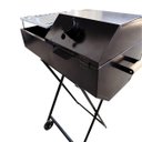 Ver imagem 4 de Churrasqueira Meia Bafo Premium com Carrinho Suporte Nossa Kasa