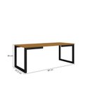 Ver imagem 3 de Mesa de Centro Estilo Industrial 35cm x 85cm Innovare Marrom Preto/Nature