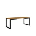 Ver imagem 2 de Mesa de Centro Estilo Industrial 35cm x 85cm Innovare Marrom Preto/Nature