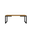 Ver imagem 5 de Mesa de Centro Estilo Industrial 35cm x 85cm Innovare Marrom Preto/Nature