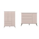 Ver imagem 1 de Conjunto Quarto Infantil com Guarda-roupa 3 Portas e Cômoda com Sapateira Melinda 100% Mdf