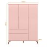 Conjunto Quarto Infantil com Guarda-roupa 3 Portas e Cômoda com Sapateira Melinda 100% Mdf - 3