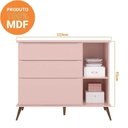 Ver imagem 4 de Conjunto Quarto Infantil com Guarda-roupa 3 Portas e Cômoda com Sapateira Melinda 100% Mdf