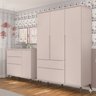 Conjunto Quarto Infantil com Guarda-roupa 3 Portas e Cômoda com Sapateira Melinda 100% Mdf - 1