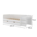 Ver imagem 3 de Cama de Solteiro Funcional Infantil com Escrivaninha e Cama Auxiliar 100% MDF Premium Helena Branco