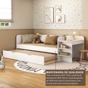 Ver imagem 7 de Cama de Solteiro Funcional Infantil com Escrivaninha e Cama Auxiliar 100% MDF Premium Helena Branco