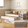 Cama de Solteiro Funcional Infantil com Escrivaninha e Cama Auxiliar 100% Mdf Premium Helena - 7