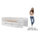 Ver imagem 5 de Cama de Solteiro Funcional Infantil com Escrivaninha e Cama Auxiliar 100% MDF Premium Helena Branco