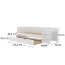 Ver imagem 4 de Cama de Solteiro Funcional Infantil com Escrivaninha e Cama Auxiliar 100% MDF Premium Helena Branco