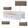 Cama de Solteiro Funcional Infantil com Escrivaninha e Cama Auxiliar 100% Mdf Premium Helena - 9