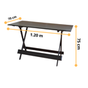 Ver imagem 2 de Conjunto Mesa Dobrável 120x70 com 4 Cadeiras Preto