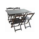 Ver imagem 5 de Conjunto Mesa Dobrável 120x70 com 4 Cadeiras Preto