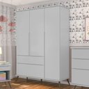 Ver imagem 6 de Conjunto Quarto Infantil com Guarda-roupa 3 Portas e Cômoda com Sapateira Melinda 100% Mdf