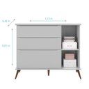 Ver imagem 4 de Conjunto Quarto Infantil com Guarda-roupa 3 Portas e Cômoda com Sapateira Melinda 100% Mdf