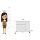 Ver imagem 5 de Conjunto Quarto Infantil com Guarda-roupa 3 Portas e Cômoda com Sapateira Melinda 100% Mdf
