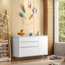 Ver imagem 7 de Conjunto Quarto Infantil com Guarda-roupa 3 Portas e Cômoda com Sapateira Melinda 100% Mdf