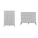 Ver imagem 1 de Conjunto Quarto Infantil com Guarda-roupa 3 Portas e Cômoda com Sapateira Melinda 100% Mdf