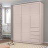 Conjunto Quarto Infantil com Guarda-roupa 3 Portas 4 Gavetas e Cômoda Pérola - 1