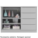 Ver imagem 7 de Conjunto Quarto Infantil com Guarda-roupa 3 Portas 4 Gavetas e Cômoda Pérola