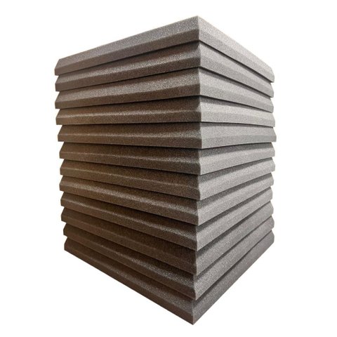 Espuma Acústica 50 X 50 X 5cm Lisa - 12 Placas Anti Chamas