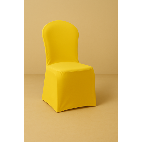 Capa Cadeira Plástico sem Braço, Bar, Restaurante e Eventos:amarelo
