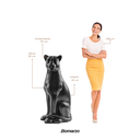 Ver imagem 2 de Escultura Obra de Arte Estátua Pantera Sentada Grande 90cm:preto Fosco