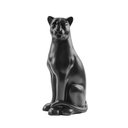 Ver imagem 1 de Escultura Obra de Arte Estátua Pantera Sentada Grande 90cm:preto Fosco