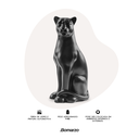 Ver imagem 3 de Escultura Obra de Arte Estátua Pantera Sentada Grande 90cm:preto Fosco
