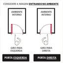 Ver imagem 2 de Kit com 2 Portas Social Palheta de Alumínio 210 X 70cm Linha 25 Lado Direito Esquadrias Bergamo