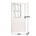 Ver imagem 3 de Kit com 2 Portas Social Palheta de Alumínio 210 X 70cm Linha 25 Lado Direito Esquadrias Bergamo