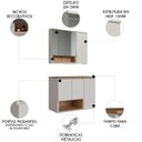 Ver imagem 3 de Gabinete Banheiro 80cm 3 Portas e Espelheira Taos Mel/arenas F10 - Mpozenato