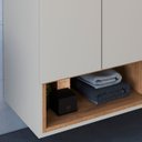 Ver imagem 7 de Gabinete Banheiro 80cm 3 Portas e Espelheira Taos Mel/arenas F10 - Mpozenato
