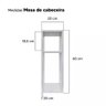 Mesa de Cabeceira Safira Pequena 20x20x60cm Branco Quarto Sala - 4