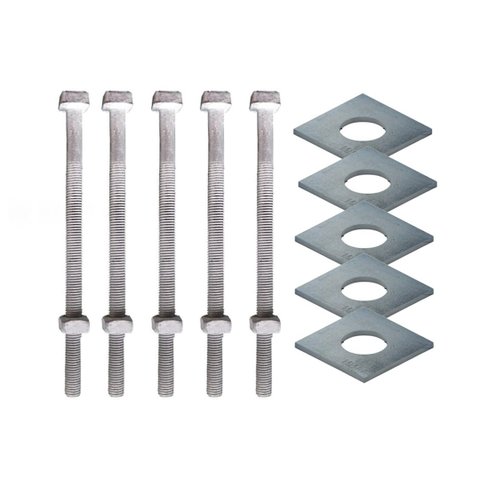 Kit 05 Parafuso Galv Fogo Poste Padrao 12x200mm 1/2x8" M12