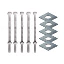 Ver imagem 1 de Kit 05 Parafuso Galv Fogo Poste Padrao 12x200mm 1/2x8" M12